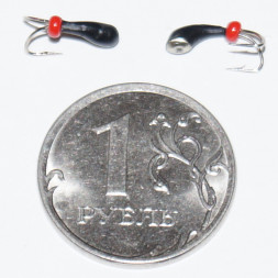 Мормышка вольфрамовая Коза 2 уралка с коронкой Серебро 131