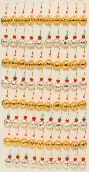 Мормышка литая с бисером Condor Шар ф3 золото/серебро 25/25, 50 шт/упак