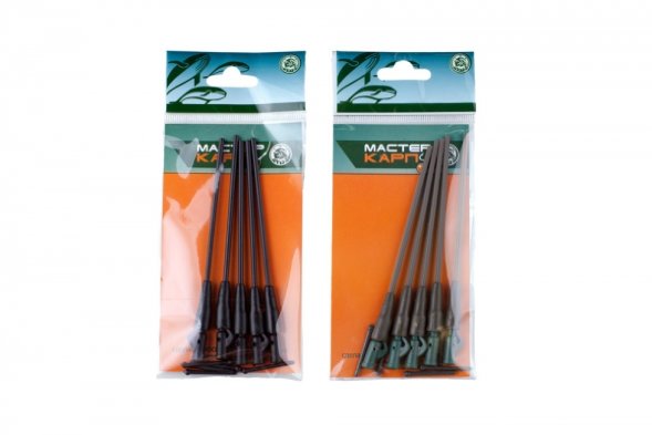 Антизакручиватель жесткий с конусом и клипсой черн. 5шт Три кита