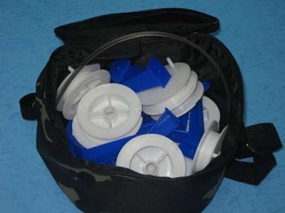 Набор жерлиц Три Кита синих в чехле 10шт