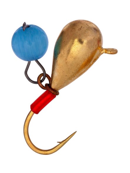 Мормышка вольфрамовая Condor Капля с ушком d 3,0 мм, безмотылка, вес 0,45 гр, золото Кошачий глаз 10 шт