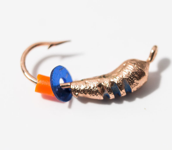 Мормышка вольфрамовая Condor Уралка с рисками гальваника 2,5 мм, медь 15 шт