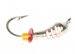 Мормышка вольфрамовая Condor Уралка с рисками гальваника 2,5 мм, серебро 15 шт