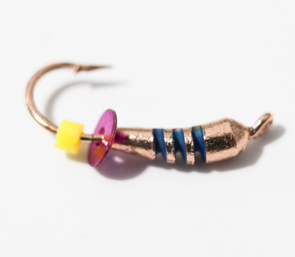 Мормышка вольфрамовая Condor Уралка с рисками гальваника 2,0 мм, медь 15 шт