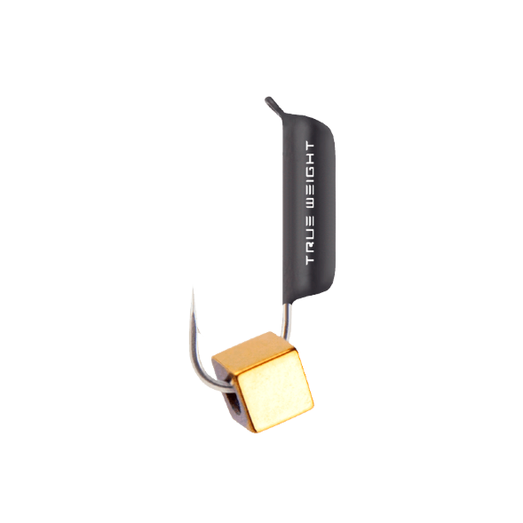 Мормышка вольфрамовая True Weight цена за 1 шт Гвоздекубик гв. d1.5 кубик золото