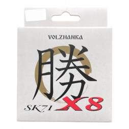 Леска плетеная Волжанка SK-71 X8 150м/0.16мм 10.00кг #1.0-22Lb цв. зеленый
