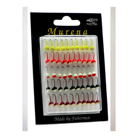 Мормышка особая  шар с ушк. диам.  4 КРАШ. с фосф. пяткой набор уп.50шт