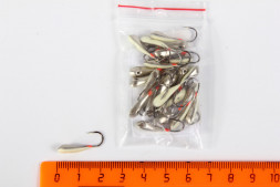 Мормышка паяная ПИРС Уралка С 1.3гр никель+св.нак., цена за 1 шт.