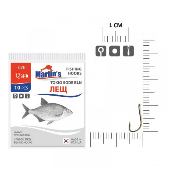 Крючок Marlin&#039;s Лещ Tokio Sode BLN №6 10шт M00111BLN-006