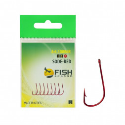 Крючок Fish Season Sode-ring №4 Red 10шт 10006-R04F